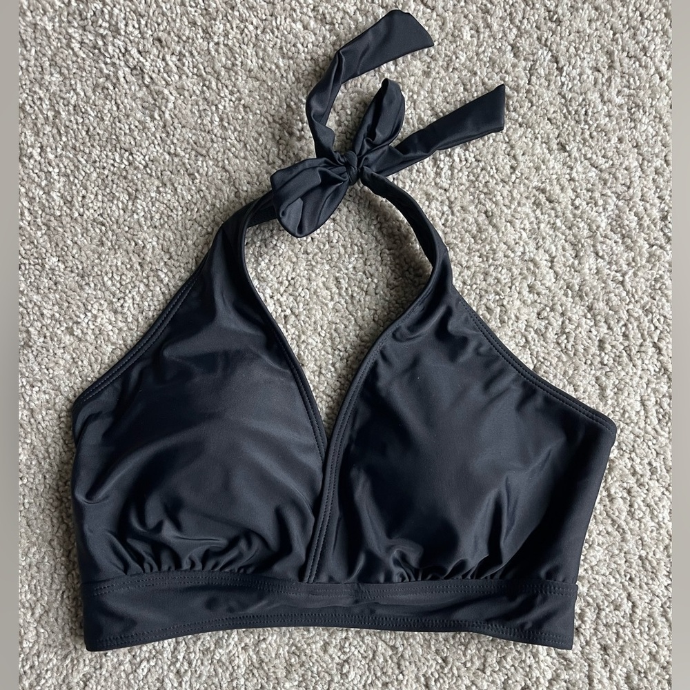 Black Halter Bikini Top